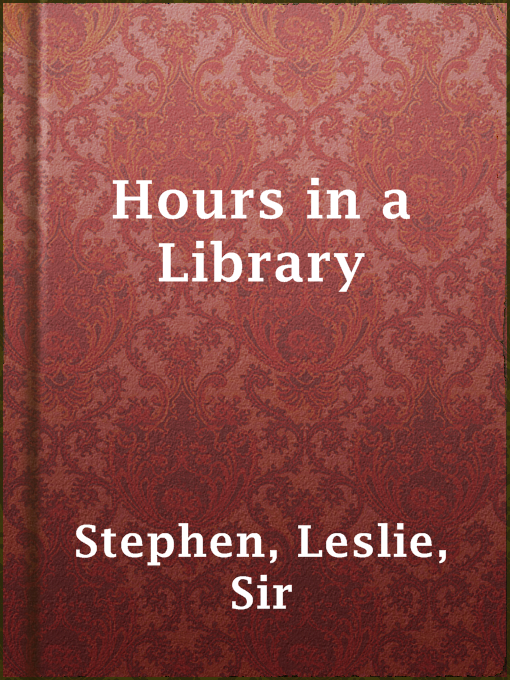 Cover image for Hours in a Library